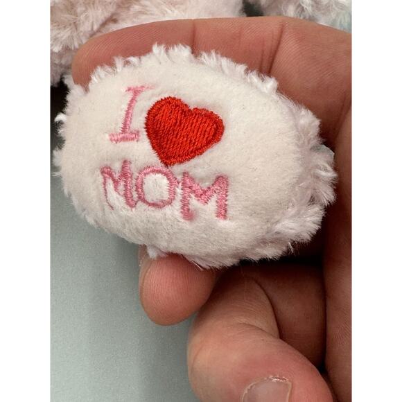 2003 MARCH OF DIMES Plushland Pink Beanie Teddy Bear Sugar N Spice I Love Mom 8” - Picture 5 of 9